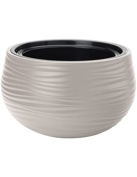 Suspension ronde S Ø32 × 20 cm à relief ondulé, 12,8 L – Gris | Töpferkönig