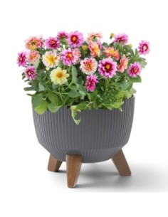 Vasque ronde rainurée M Ø29 × 23 cm, 9,3 L – Anthracite | Töpferkönig