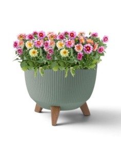 Vasque ronde rainurée M+ Ø33 × 23 cm, 12,4 L – Vert | Töpferkönig