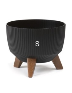 Vasque ronde rainurée S Ø24 × 20 cm, 5,1 L – Noir | Töpferkönig