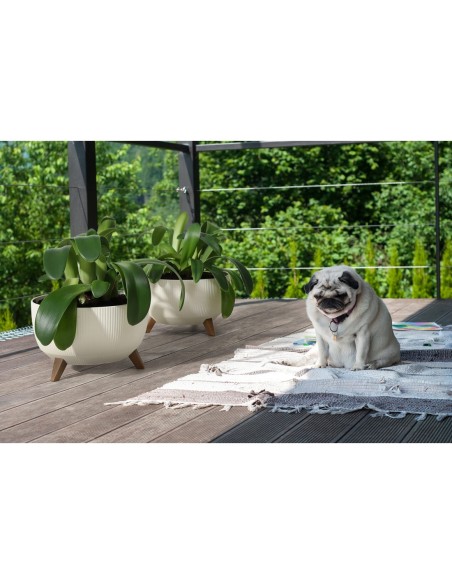 Vasque ronde rainurée S Ø24 × 20 cm, 5,1 L – Blanc | Töpferkönig
