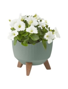 Vasque ronde rainurée S Ø24 × 20 cm, 5,1 L – Vert | Töpferkönig