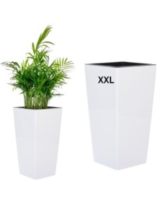 Pot haut 34 × 34 × 67 cm brillant, 58 L – Blanc | Töpferkönig