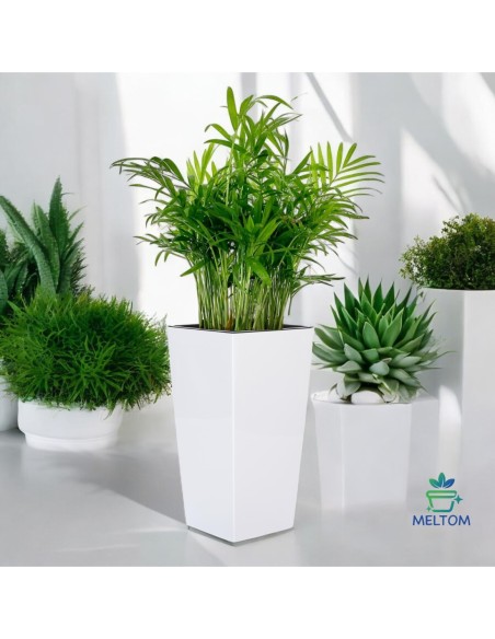 Pot haut 34 × 34 × 67 cm brillant, 58 L – Blanc | Töpferkönig