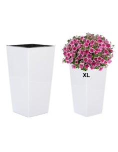 Pot haut 29 × 29 × 57 cm brillant, 40 L – Blanc | Töpferkönig