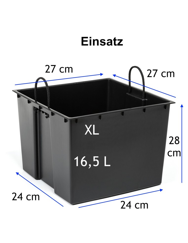 Pot haut 29 × 29 × 57 cm brillant, 40 L – Blanc | Töpferkönig