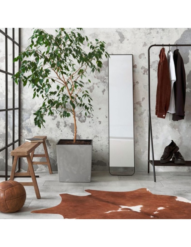 Pot carré M 19 × 19 × 20 cm aspect béton, 5,7 L – Béton gris | Töpferkönig