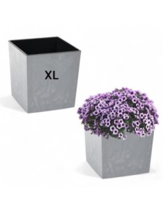 Blumentopf eckig XL 29 × 29 × 31 cm Beton-Optik, 21 L – Beton Grau | Töpferkönig