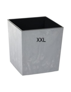 Bloempot vierkant XXL 39 × 39 × 42 cm betonlook, 53 L – Betongrijs | Töpferkönig