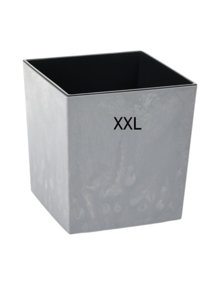 Blumentopf eckig XXL 39 × 39 × 42 cm Beton-Optik, 53 L – Beton Grau | Töpferkönig