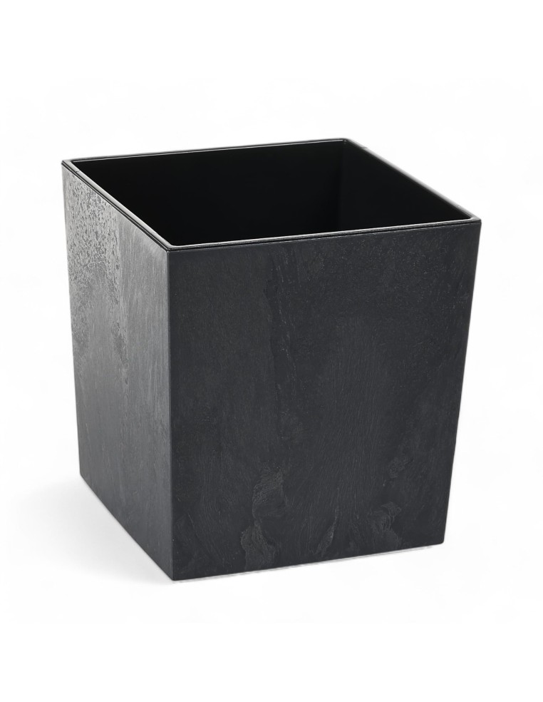 Pot carré XXL 39 × 39 × 42 cm aspect béton, 53 L – Béton noir | Töpferkönig