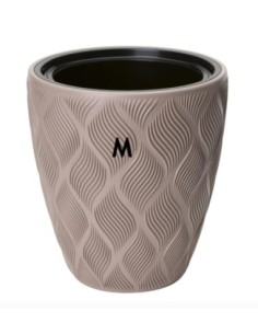 Vaso rotondo con onde 3D M Ø29 × 32 cm, 15,5 L – Tortora | Töpferkönig