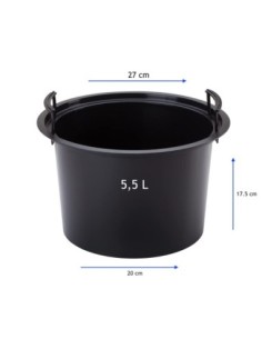 Bloempot rond 3D-golven M Ø29 × 32 cm, 15,5 L – Wit | Töpferkönig 2