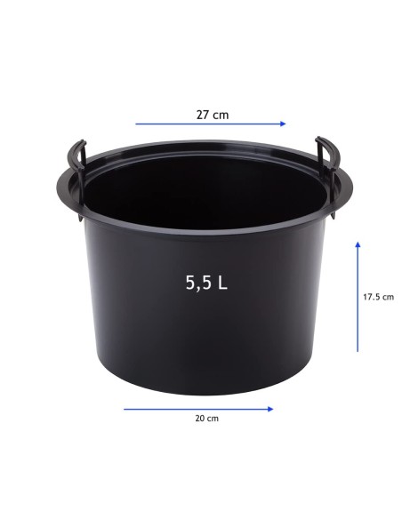 Vaso rotondo con onde 3D M Ø29 × 32 cm, 15,5 L – Bianco | Töpferkönig