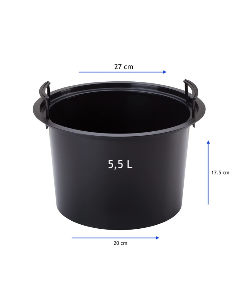 Blumenkübel rund 3D-Wellen XL hoch Ø29 × 48 cm, 24 L – Weiß | Töpferkönig