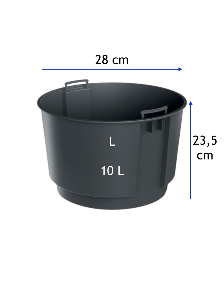 Blumenkübel rund Ø30 × 28 cm Gerillt, 17 L – Grau | Töpferkönig