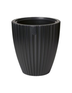 Vaso rotondo effetto rigato L Ø39 × 42 cm, 36 L – Nero | Töpferkönig 2