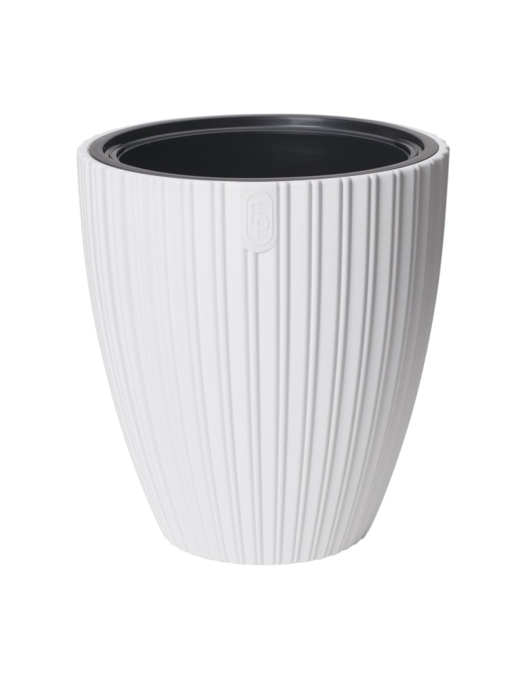 Bloempot rond ribbellook L Ø39 × 42 cm, 36 L – Wit | Töpferkönig