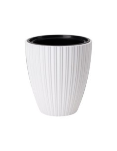 Blumentopf rund Rillenoptik M Ø29 × 32 cm, 15,5 L – Weiß | Töpferkönig 2