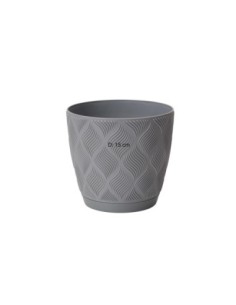 Sierpot rond Ø15 × 14 cm ruitreliëf, 1,8 L – Grijs | Töpferkönig
