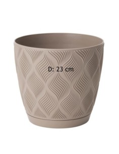 Coprivaso rotondo Ø23 × 21 cm rilievo a rombi, 6 L – Tortora | Töpferkönig
