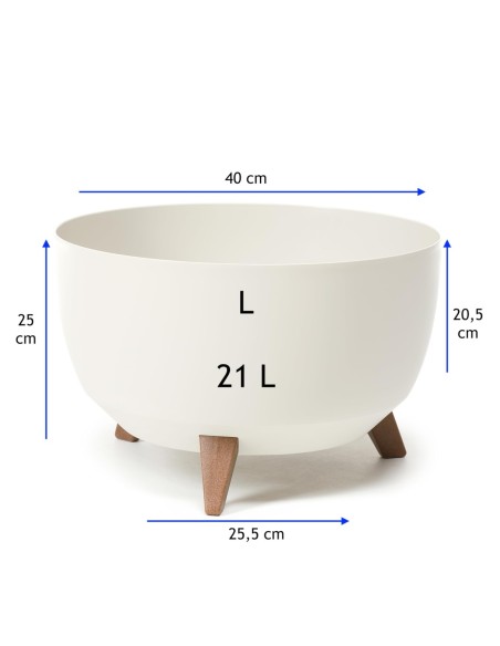 Vasque ronde XL Ø47 × 27 cm – Coton | Töpferkönig