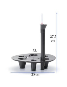 Bewateringssysteem rond Ø25 cm met waterniveau-indicator | Töpferkönig