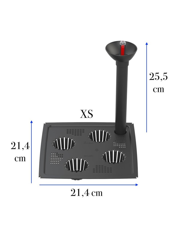 Sistema di irrigazione quadrato 21 × 21 cm con indicatore del livello dell'acqua | Töpferkönig