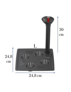 Bewateringssysteem vierkant 25 × 25 cm met waterniveau-indicator | Töpferkönig