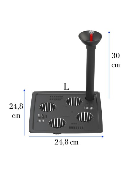 Sistema di irrigazione quadrato 25 × 25 cm con indicatore del livello dell'acqua | Töpferkönig