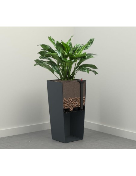 Système d'arrosage carré 25 × 25 cm avec indicateur de niveau d'eau | Töpferkönig