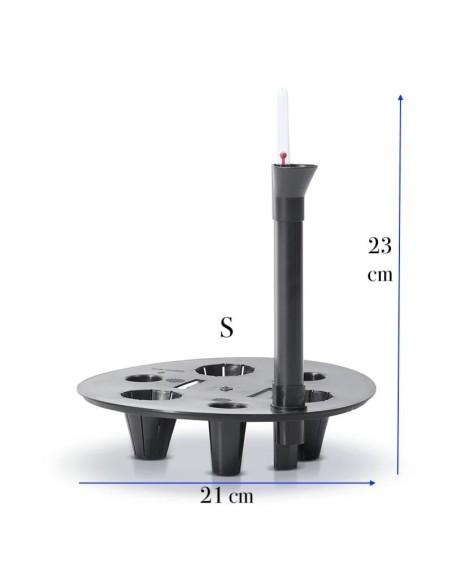 Bewateringssysteem rond Ø21 cm met waterniveau-indicator | Töpferkönig