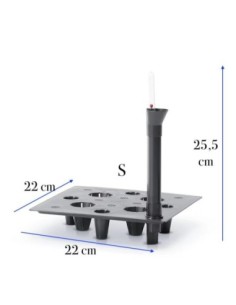 Bewässerungssystem quadratisch 22 × 22 cm mit Wasserstandsanzeiger | Töpferkönig