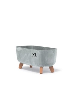 Jardinière sur pieds 39 × 19 × 19 cm aspect béton, 8,5 L – Béton gris | Töpferkönig