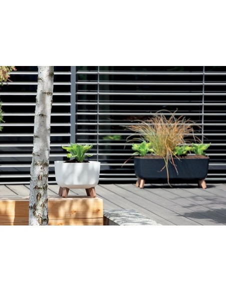 Jardinière sur pieds 57 × 23 × 24 cm mate, 19,5 L – Anthracite | Töpferkönig