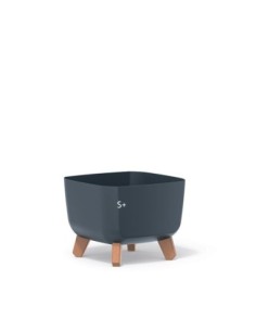 Vasque carrée sur pieds 23 × 23 × 19 cm mate, 6 L – Anthracite | Töpferkönig