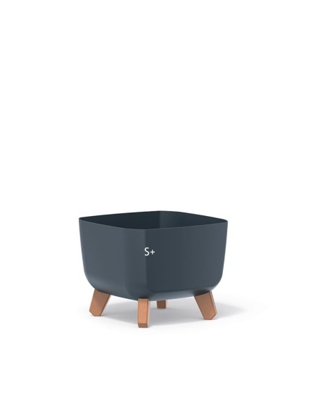 Vasque carrée sur pieds 23 × 23 × 19 cm mate, 6 L – Anthracite | Töpferkönig