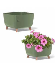 Vasque carrée sur pieds 38 × 38 × 27 cm mate, 25 L – Vert | Töpferkönig