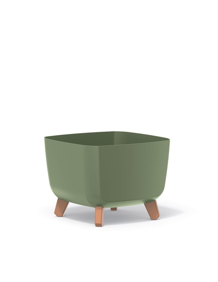 Vasque carrée sur pieds 29 × 29 × 22 cm mate, 11 L – Vert | Töpferkönig