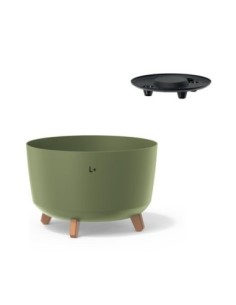 Cuenco para plantas redondo con patas Ø39 × 27 cm mate, 21,5 L – Verde | Töpferkönig