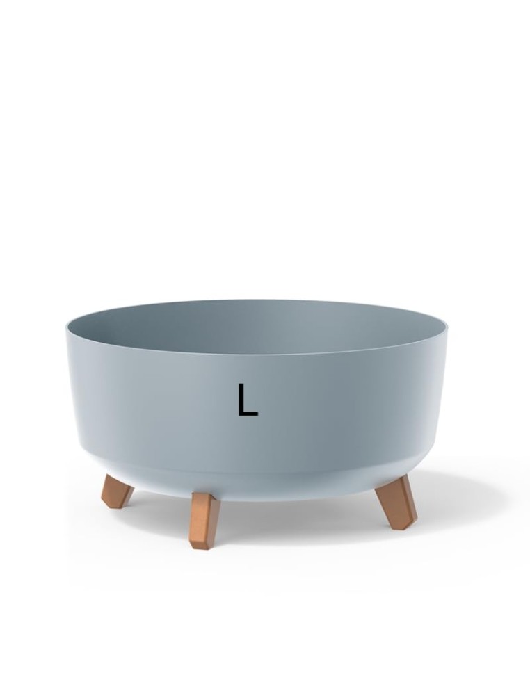 Vasque ronde sur pieds Ø38 × 21 cm mate, 14,3 L – Gris | Töpferkönig