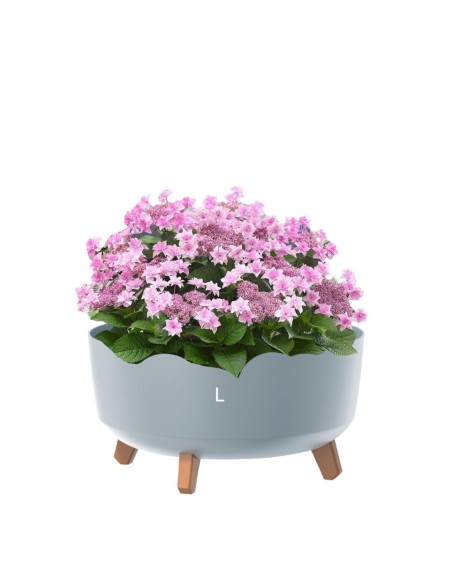 Plantenschaal rond op pootjes Ø38 × 21 cm mat, 14,3 L – Grijs | Töpferkönig