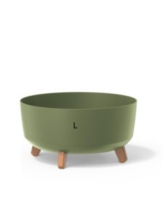 Vasque ronde sur pieds Ø38 × 21 cm mate, 14,3 L – Vert | Töpferkönig