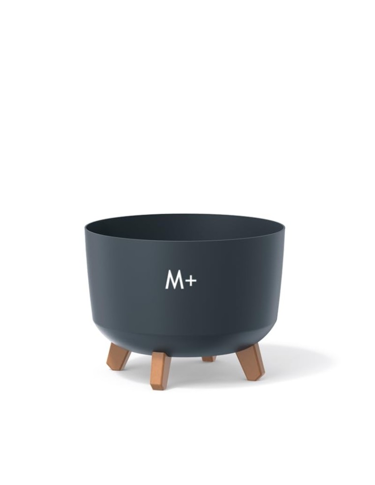 Vasque ronde sur pieds Ø29 × 22 cm mate, 9,8 L – Anthracite | Töpferkönig