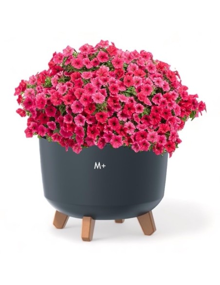 Vasque ronde sur pieds Ø29 × 22 cm mate, 9,8 L – Anthracite | Töpferkönig