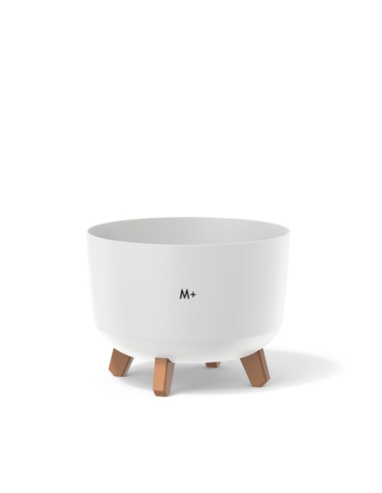 Cuenco para plantas redondo con patas Ø29 × 22 cm mate, 9,8 L – Blanco | Töpferkönig