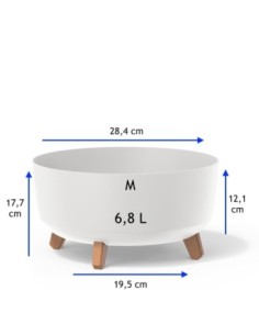Plantenschaal rond op pootjes Ø28 × 18 cm mat, 6,8 L – Wit | Töpferkönig 2
