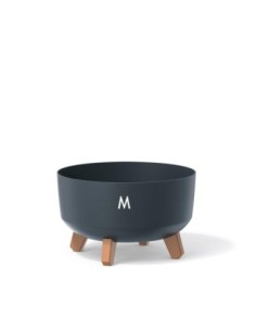 Vasque ronde sur pieds Ø28 × 18 cm mate, 6,8 L – Anthracite | Töpferkönig