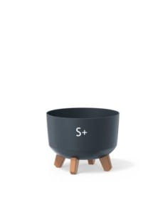 Vasque ronde sur pieds Ø24 × 19 cm mate, 5,1 L – Anthracite | Töpferkönig