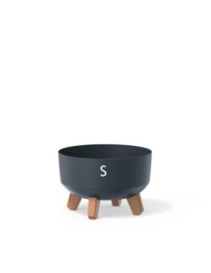 Plantenschaal rond op pootjes Ø23 × 16 cm mat, 3,8 L – Antraciet | Töpferkönig